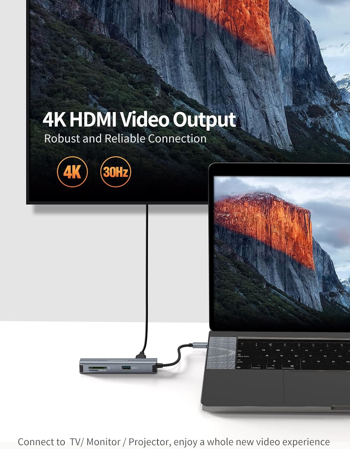 USB C Hub, CableCreation 5-in-1 Multiport iPad Pro Adapter with HDMI 4K, 2 USB 3.0, SD/Micro SD Card Reader for MacBook Pro/Air, iPad Pro, Surface Pro, XPS, and More