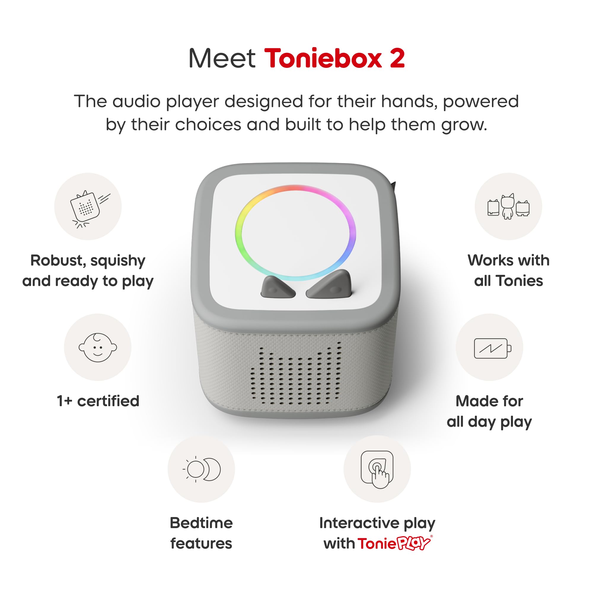TONIES Moon Grey Toniebox 2 Play Set including PAW Patrol Chase Tonie, Tonieplay Game, Tonieplay Controller - Image 4