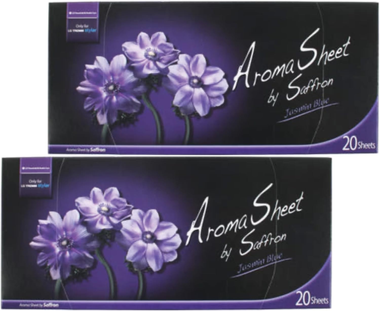 LG Styler Wardrobe Steamer Aroma Scent Sheets – Jasmine Blue, 20-Sheet Refill (1 Pack) | Clothing Care Cabinet Fragrance Inserts | Easy Peel-and-Insert, Single-Use Sheets (Pack of 2)