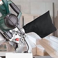 Vista 9 de Bolsa de recolección de polvo negro para sierra ingletadora 255, con cremallera y soporte ajustable con cable, fácil de transportar y almacenar