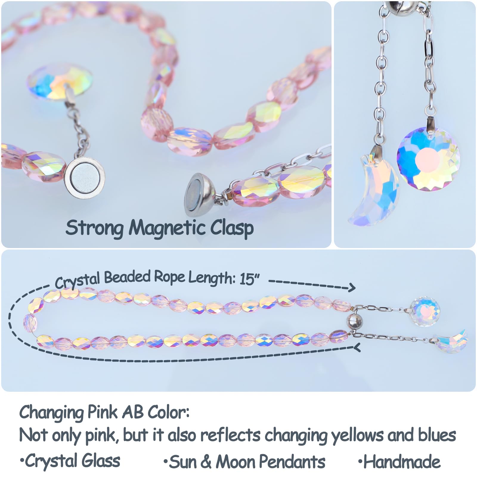 PEDOBO Lot De 2 Embrasses De Rideaux Magnétiques En Agate Coloree Pour Decoration De Maison Et De Bureau