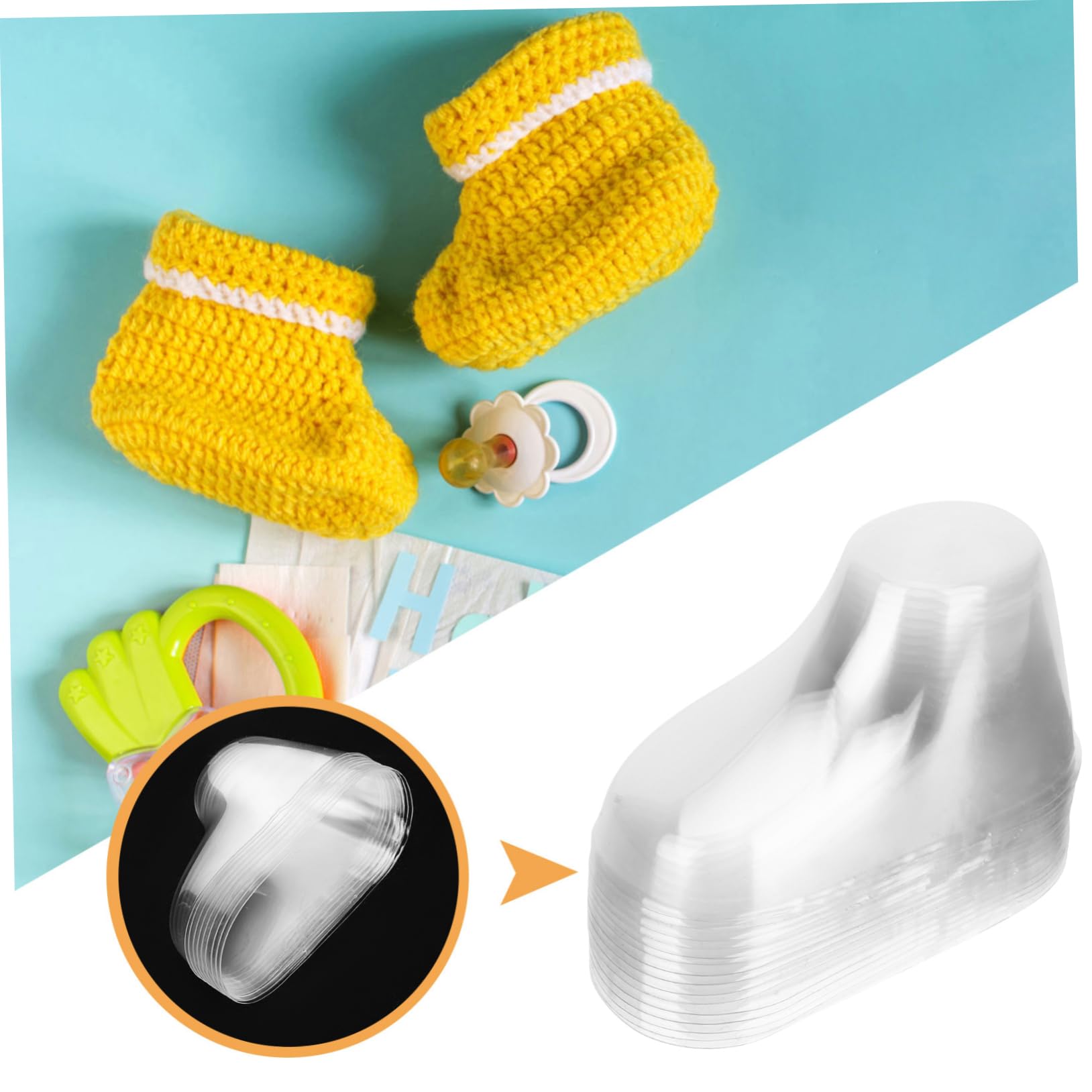 200 Paar Babysocken, Präsentationsständer for Kleinkinderschuhe, Fußmodell-Werkzeuge, Präsentationsformer for Kleinkinderschuhe, Präsentationshalter for Kleinkinderschuhe, Kindersocken, Mini-Babyfüße,