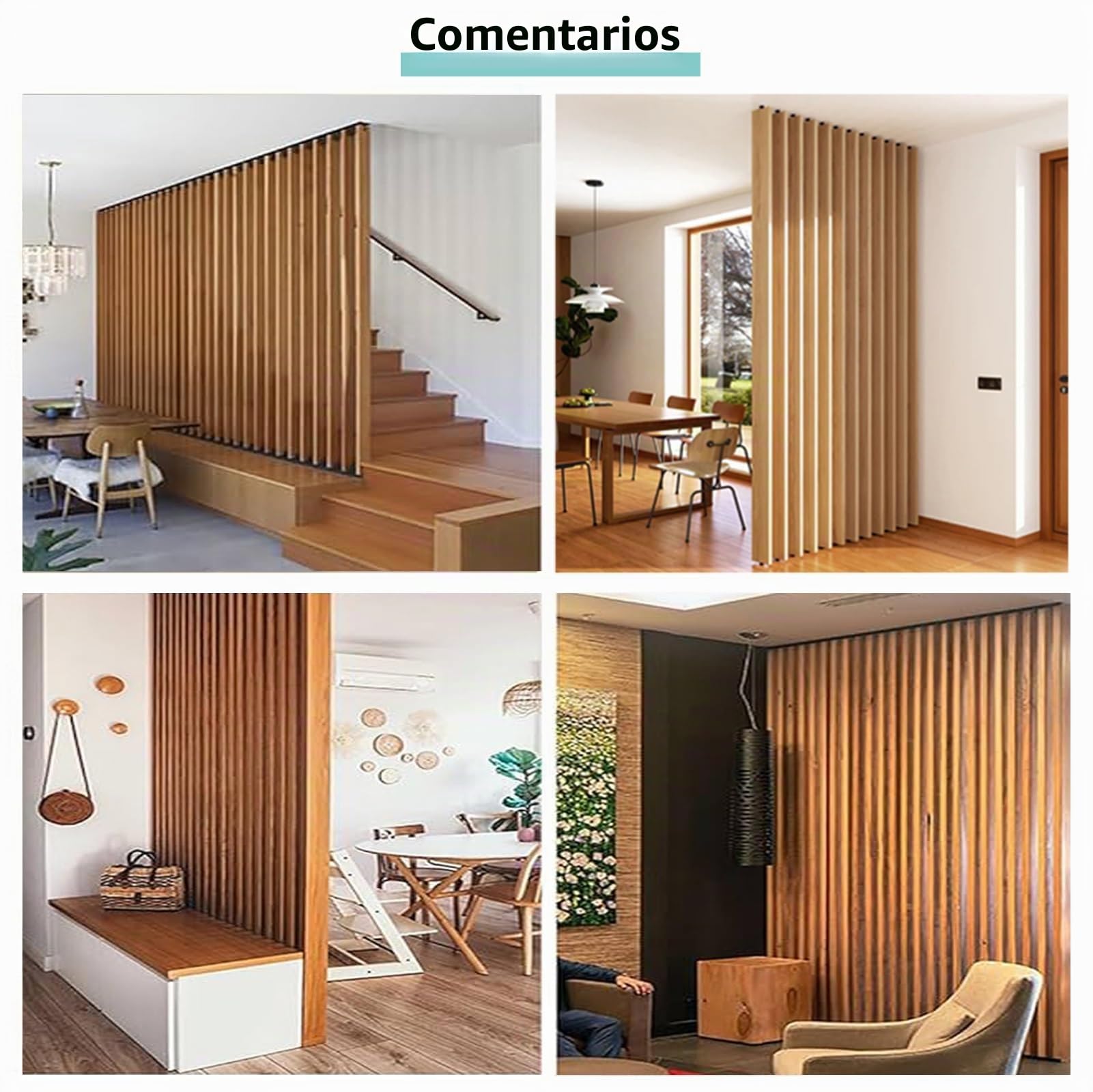 Separador de ambientes de metal, paquete de 10 divisores de oficina con acabado de grano de madera, separador de piso a techo para estudios y oficinas