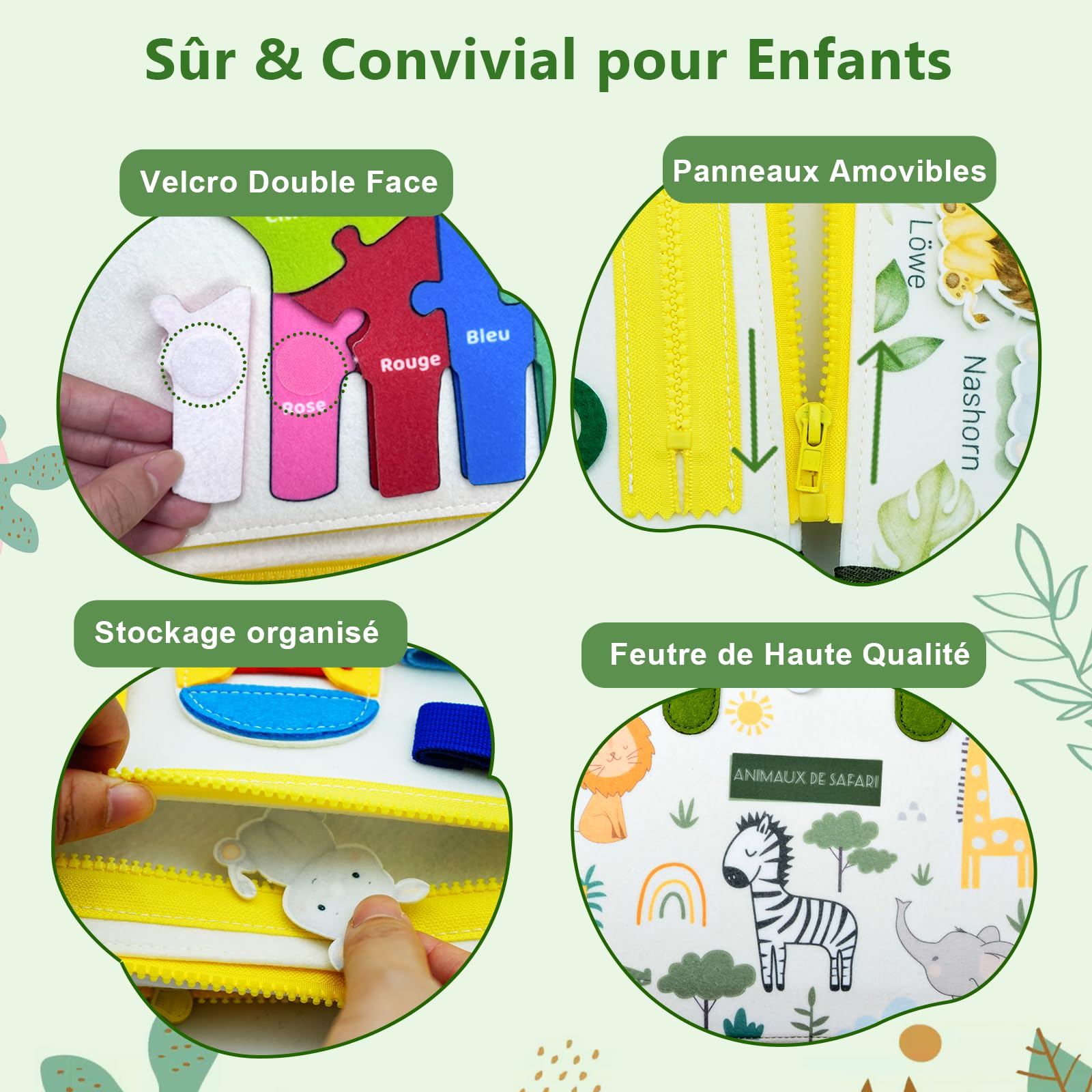 Française Busy Board Jouet Montessori 3 Ans, 8 in 1 Jeux Montessori Éducatif Jouets d'Activité et de Développement, Jeux Avion Voiture Enfant Voyage, Cadeau pour Enfants Garçon Fille 3 4 5 Ans