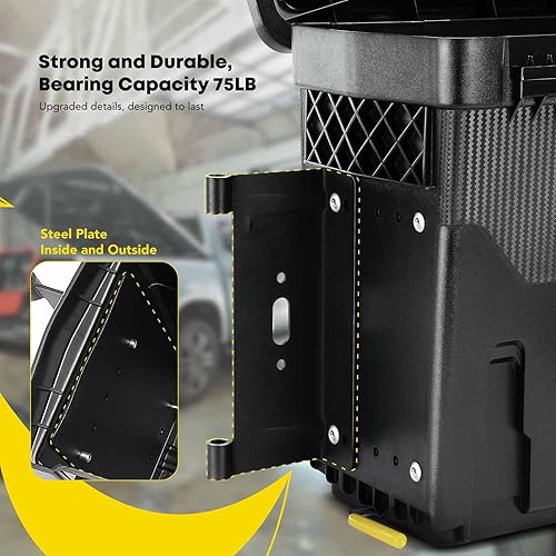 Miniatura 5 de YHTAUTO Caja de herramientas de almacenamiento para caja de camioneta con cerradura compatible con Toyota Tundra 2007-2021 con caja de herramientas