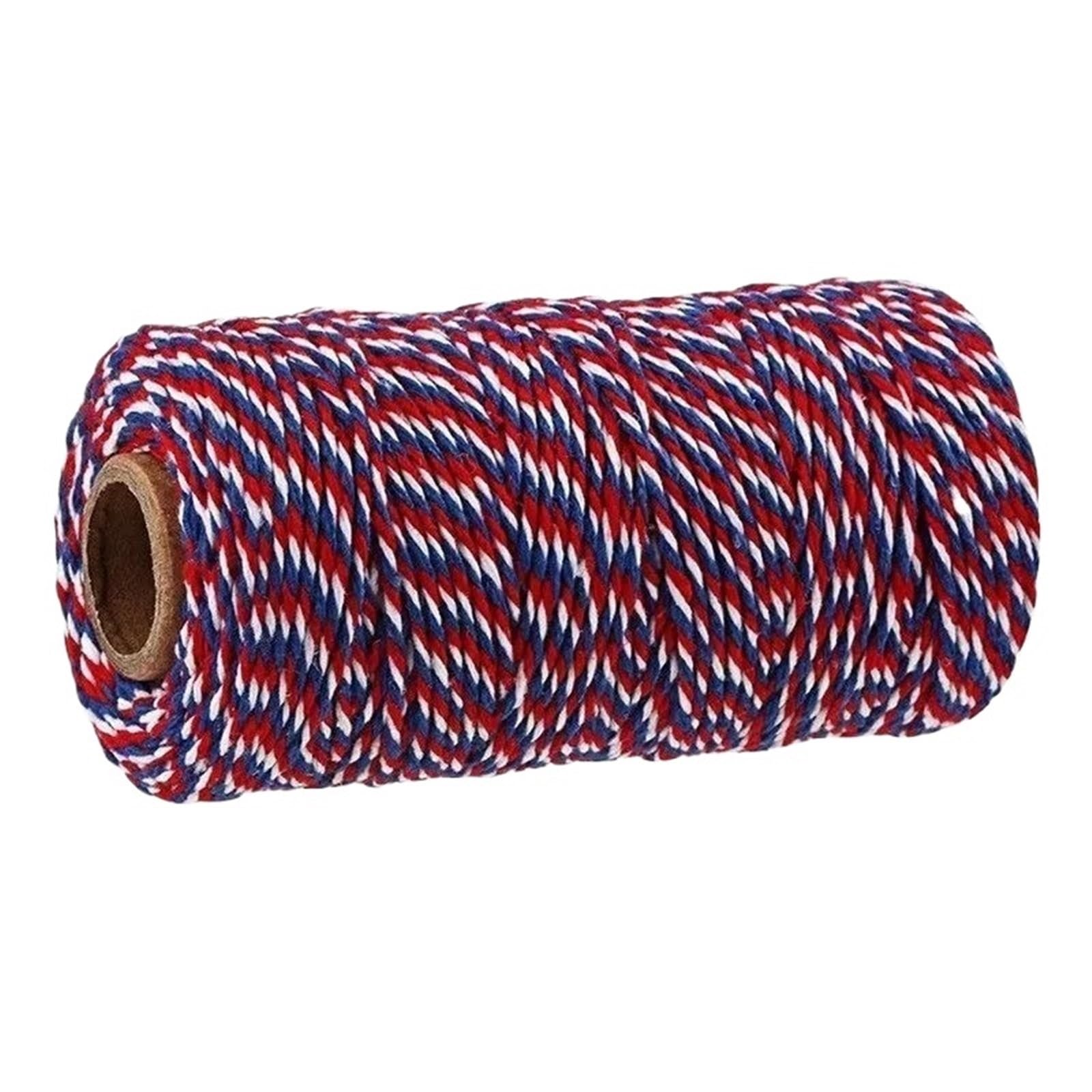 Cotton Macrame Cord 2mm 100M Macrame Cord Cotton Rope String Crafts DIY Colored Thread Twisted Twine Handmade Sewing Home Wedding Decoration(Color18,2roll)