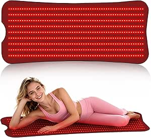 Red Light Therapy Mat for Body, 60''x 24'' with Controller, 540 LEDs, Adjustable Timer & Intensity