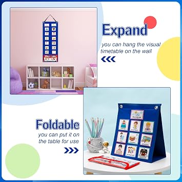 FRIUSATE Visual Timetable, Daily Routine Chart Children Planner Chart
