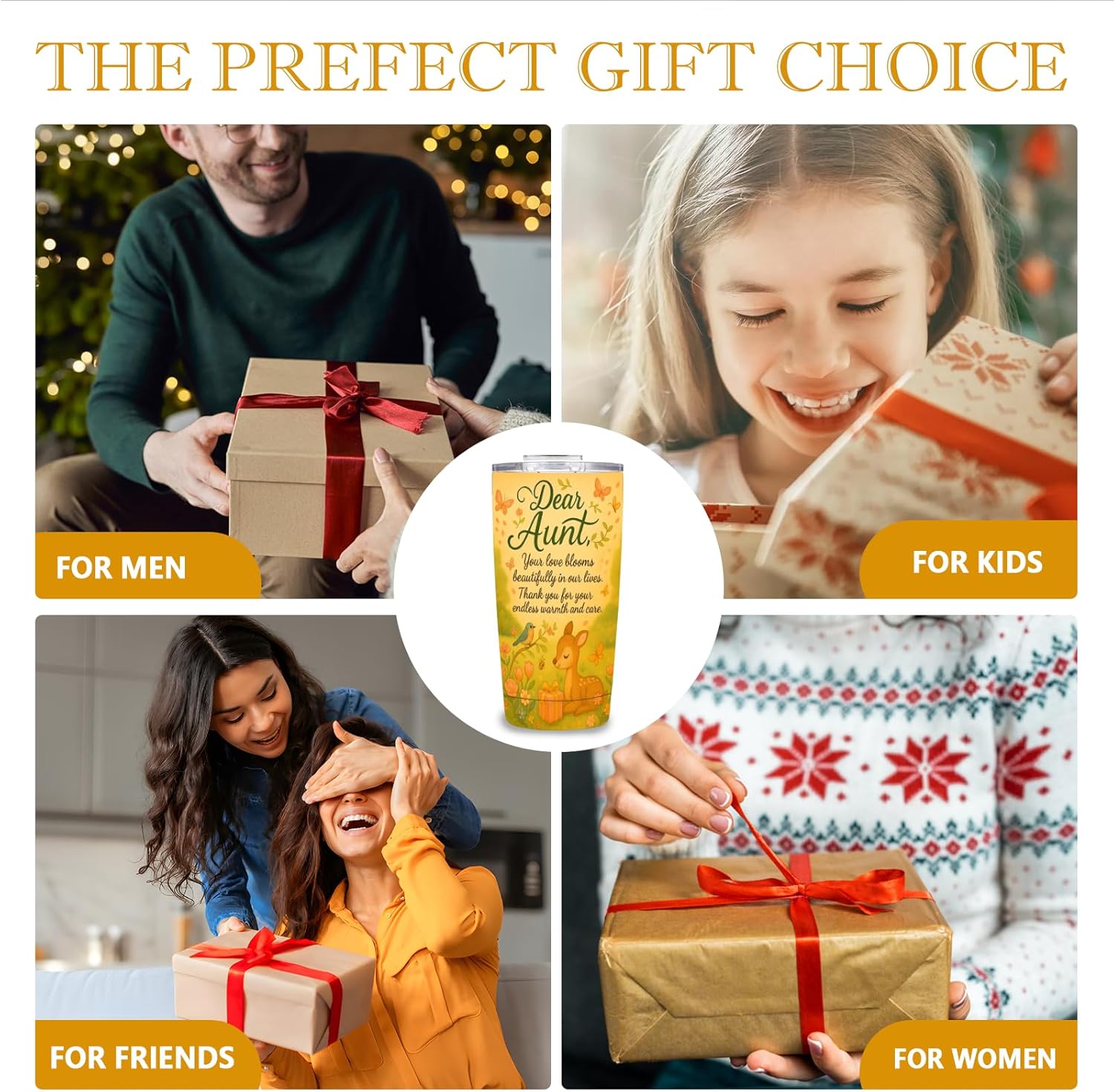 Aunt Gifts From Niece Or Nephew - 20 Oz Stainless Steel Skinny Tumbler With Straw Lid, Auntie Gifts For Women, Dear Aunt Nutrition Facts Travel Cup - Image 8