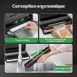 FRESKO Automatic Vacuum Sealer Machine, 140 Watt Food Vacuum Sealer with Double Heat Seal, Built-in Cutter & Bag Storage, Includes 10 pcs Pre-cut Bags and 1 Roll Bag(V6) - 7