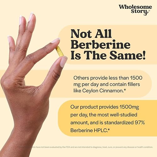 Miniatura 5 de Suplemento de berberina 1500 mg  Berberina 500 mg por cápsula  97% de pureza estandarizada  Apoya los perfiles metabólicos y el equilibrio hormonal