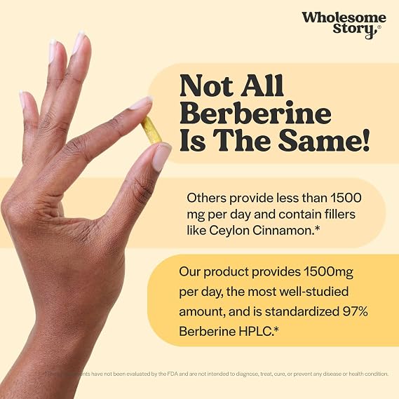 Berberine Supplement 1500mg | Berberine 500mg Per Capsule | 97% Standardized Purity | Supports Metabolic Profiles & Hormonal Balance | 90 Berberine HCL Capsules | Berberine Supplements 30-Day Supply