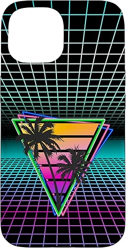 Miniatura 6 de iPhone 11 80s Inspirado Triángulo Láser Retro Synthwave Sunset Case