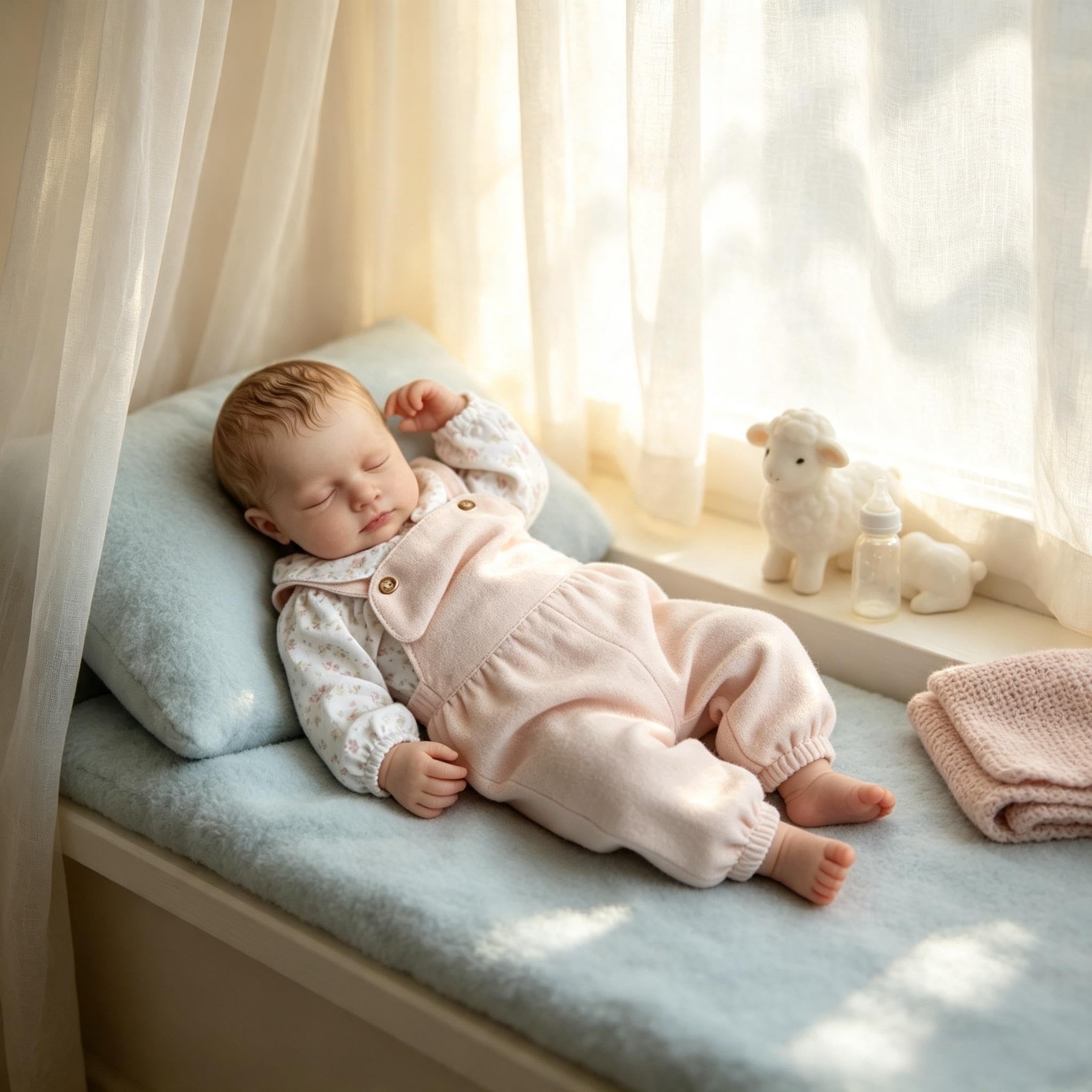 RXDOLL Reborn Puppe Lebensecht 50CM Reborn Baby Mädchen Vollsilikon, Lebensecht Babypuppen Wie Echt, Realistisch Newborn Babys Puppe Wasserdicht, Silikon Baby Mädchen