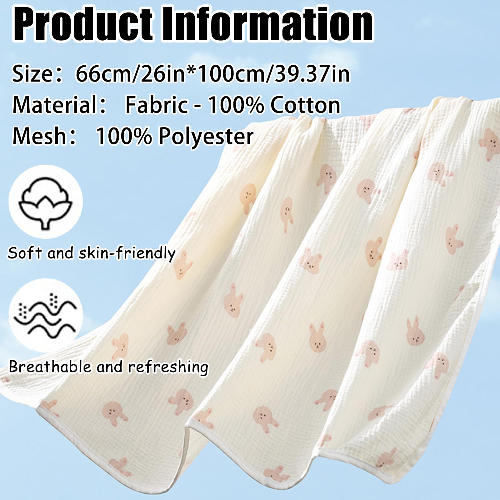 Couverture d'allaitement en mousseline avec sangle réglable, couverture d'allaitement en coton respirant avec moustiquaire pour poussette