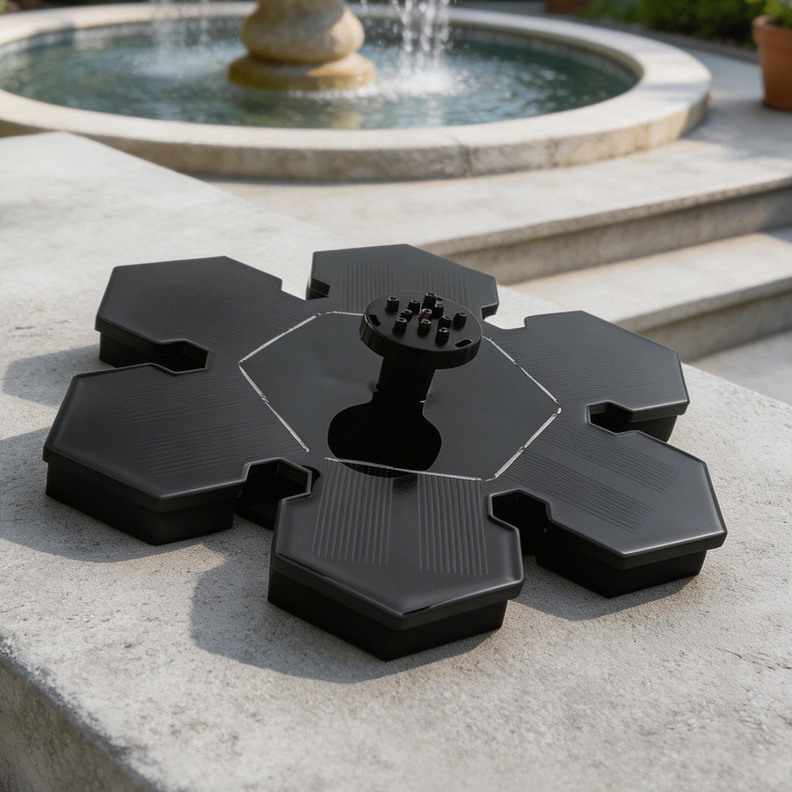 Fuente de Agua Solar Decoración Flotante Con Bomba De Agua Para Exterior