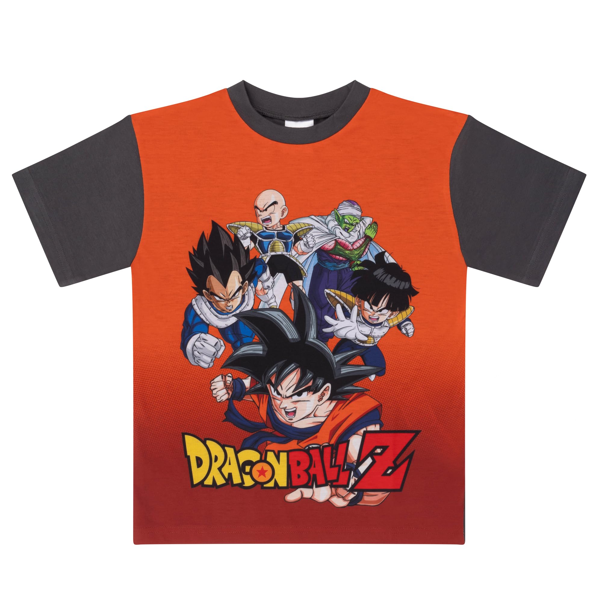 Dragon Ball Z, Con Licencia Oficial Pijama de Manga Corta, DragonBallZ, Naranja
