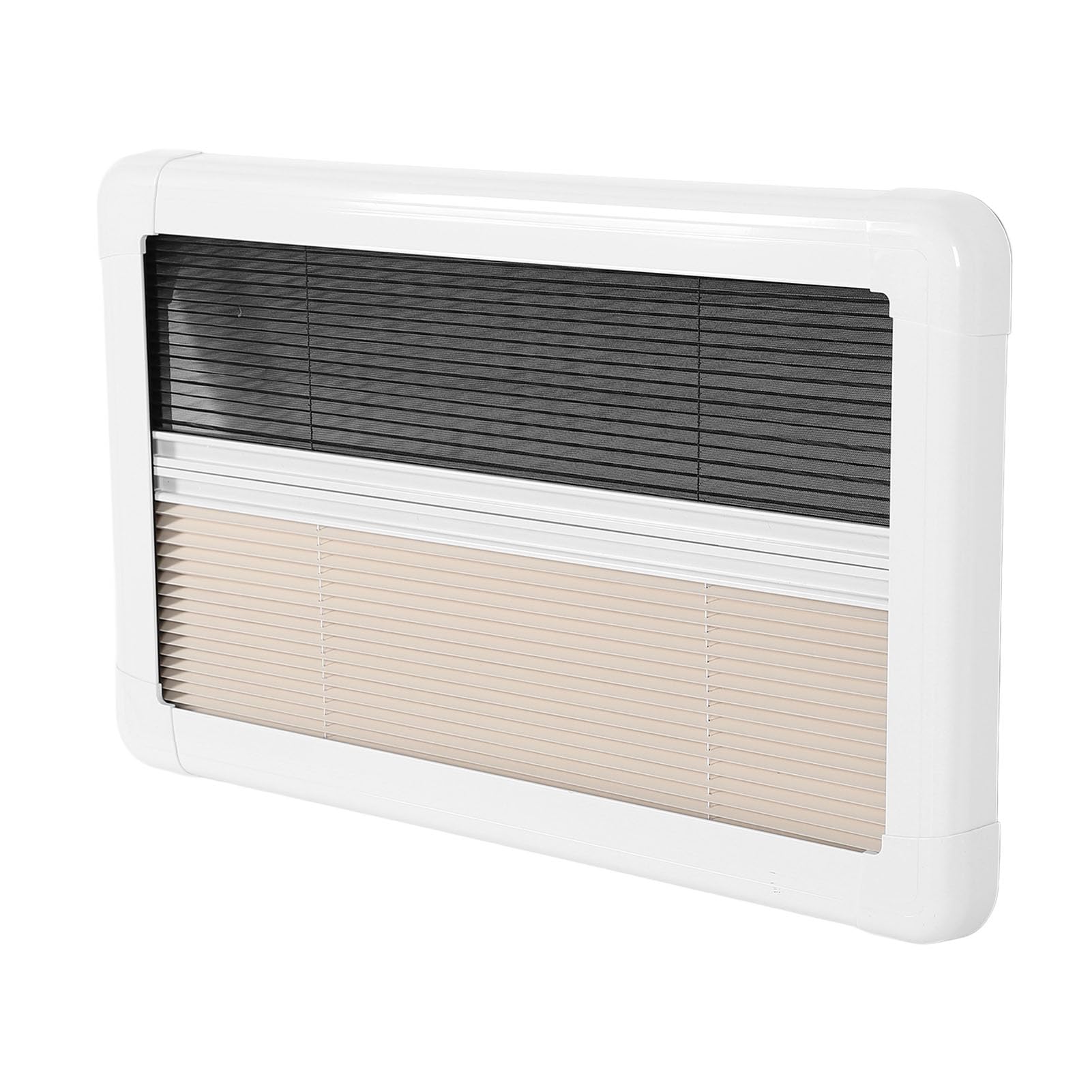 Keenso Stores Intérieurs de Fenêtre de Camping-Car 30x18 Pouces, Rideaux Occultants Plissés, Isolation de Protection, avec Serrure Coulissante Lisse, pour Camping-Car, Caravane,