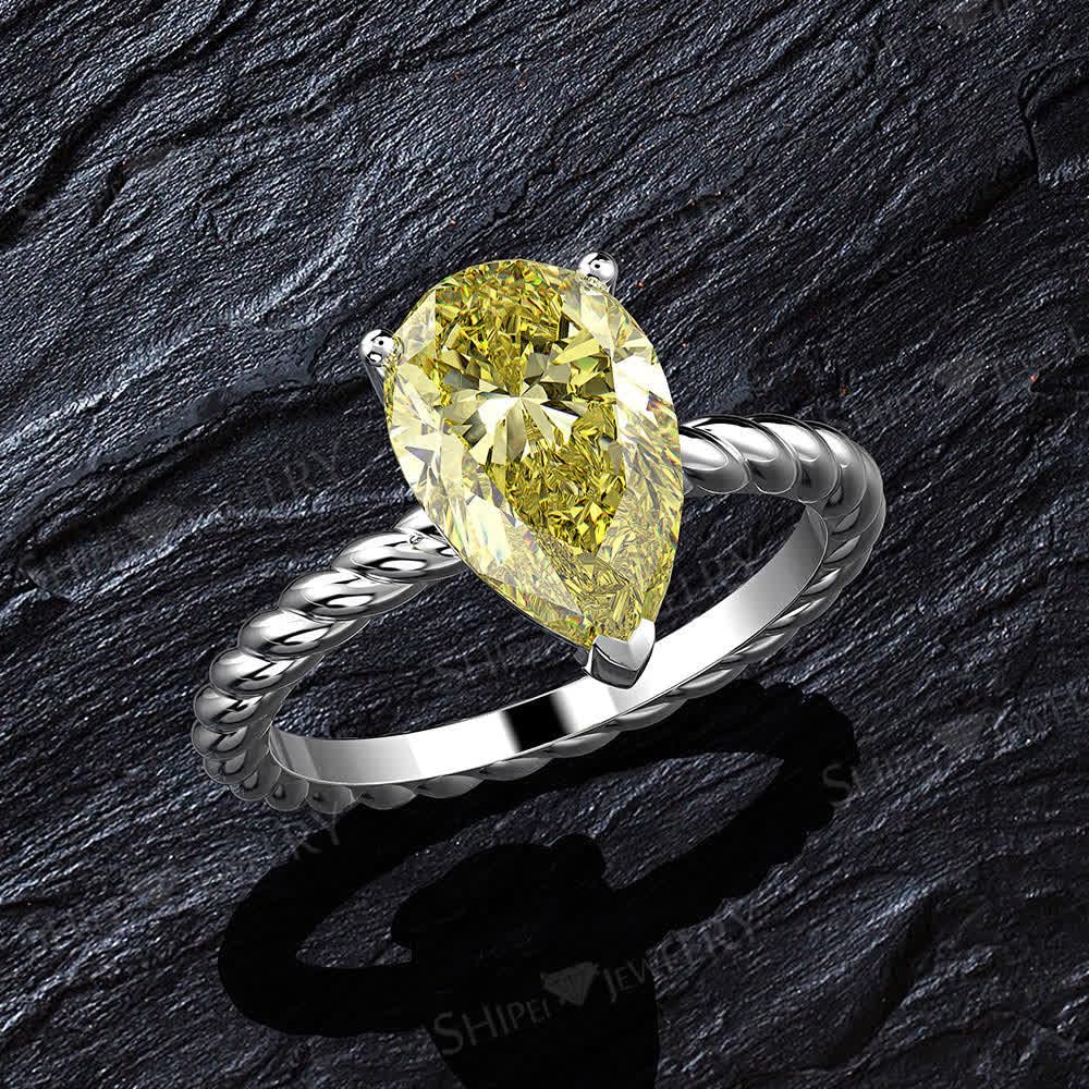 Simple and fashionable diamond rectangular chamfered flat 8 * 10 high carbon diamond 4 carat ring