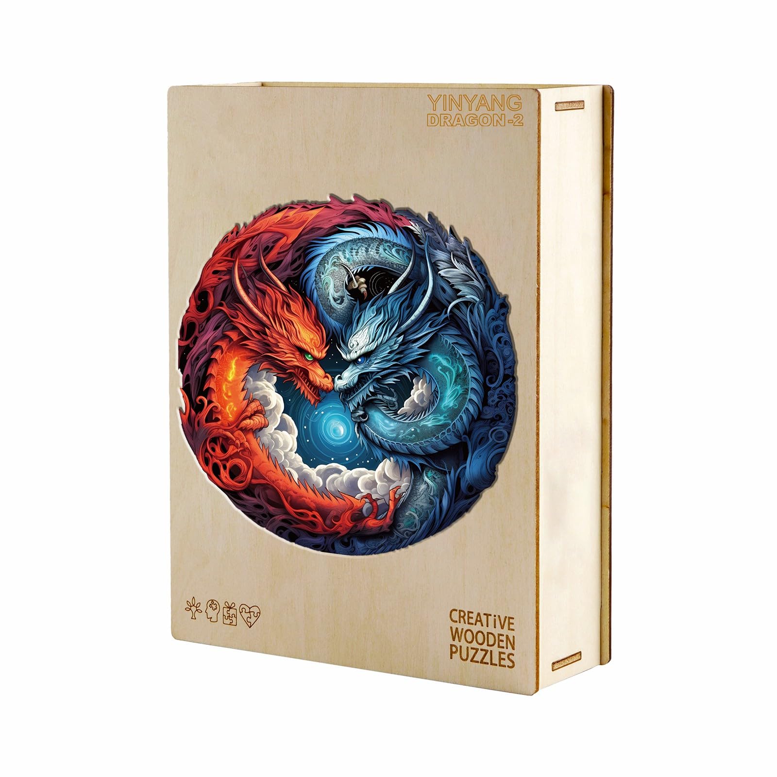 Puzzle En Bois Yin Yang – Puzzle Adulte Difficile, Pièces Formes Uniques | Avec Boîte-Cadeau En Bois, Idée Cadeau Réflexion