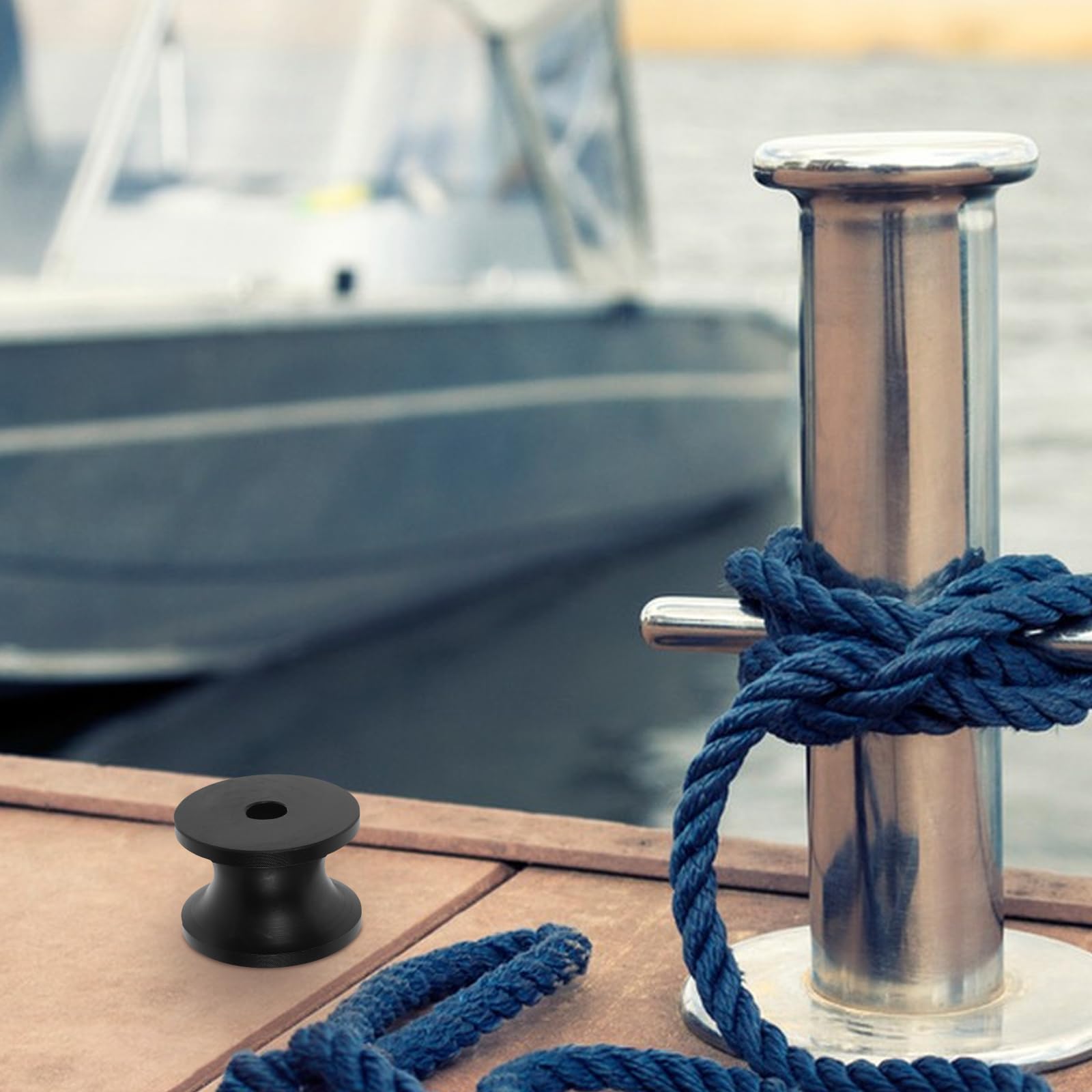 Toddmomy Nylon Ankerrolle 62x43mm Bugführungsrolle für Kleine Boote und Segelboote Nautische Ankerleinenrolle mit Geringem Kettenwiderstand Vielseitige Bugrolle für Wasserfahrzeuge
