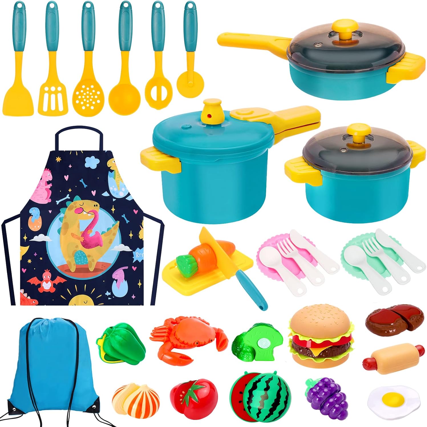 Kids Play Kitchen Accessories Set, Pretend Play Cooking Toys Set, Kitchen Toys Playset for Toddlers, Toy Pots and Pans for Kids Kitchen with Fake Play Food Cookware Utensils Dishes, Girls Boys Gift Kids Play Kitchen Accessories Set, Pretend Play Cooking Toys Set, Kitchen Toys Playset for Toddlers, Toy Pots and Pans for Kids Kitchen with Fake Play Food Cookware Utensils Dishes, Girls Boys Gift