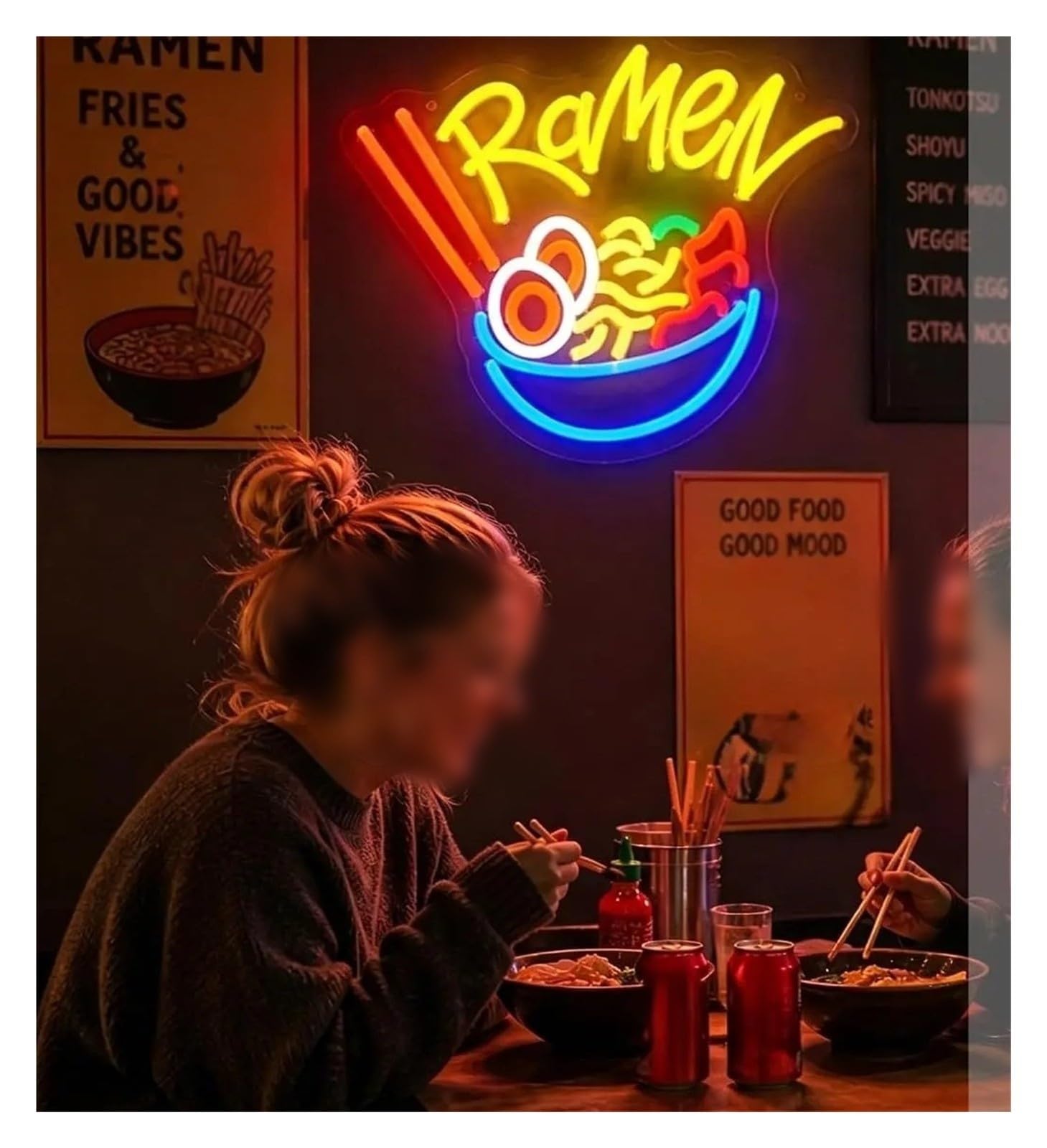 Insegna al Neon Insegna Al Neon LED Ramen Bowl