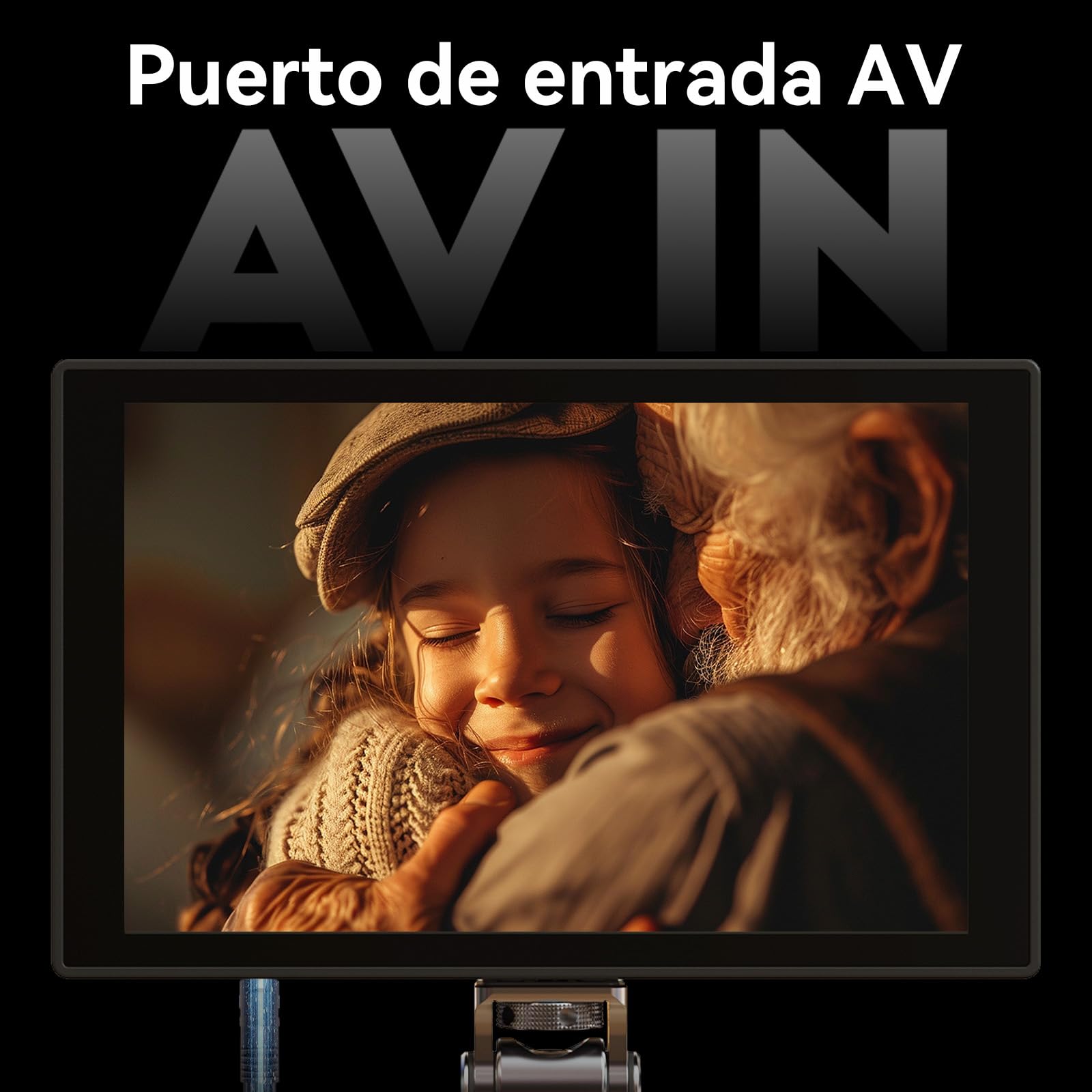 Portkeys HD7T Monitor de Campo para Cámara 7" Táctil, Pantalla de Alta Luminosidad 1000 Nits con Teclas de Acceso Rápido, Compatible con DSLR con Parasol