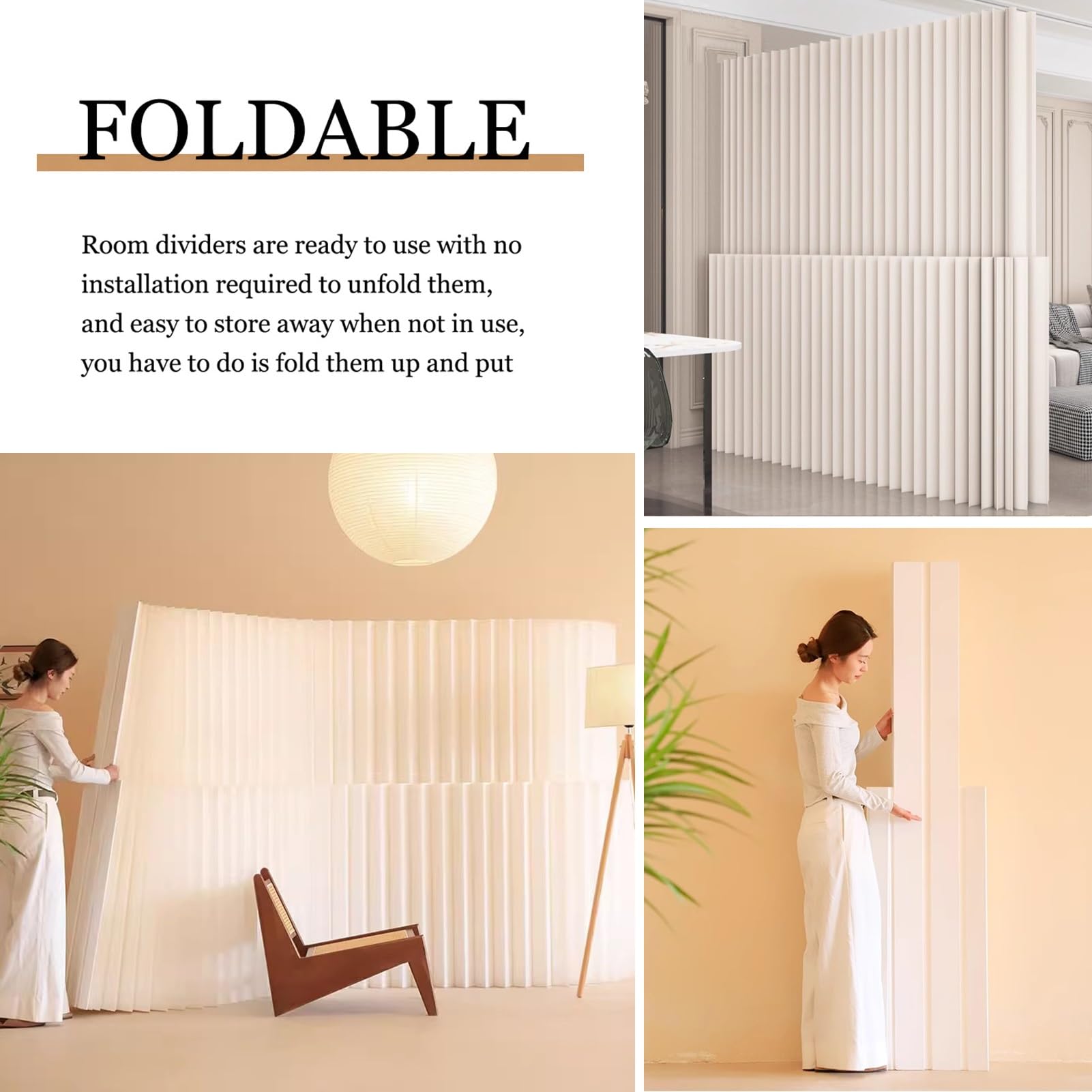 Biombo Separador Divisor De Pared De Papel Para Oficina En Casa, Divisores De Habitación Retráctiles Y Pantallas De Privacidad Plegables, Pantalla Divisoria De Habitación Independiente(4x2.2 m/13.12x7