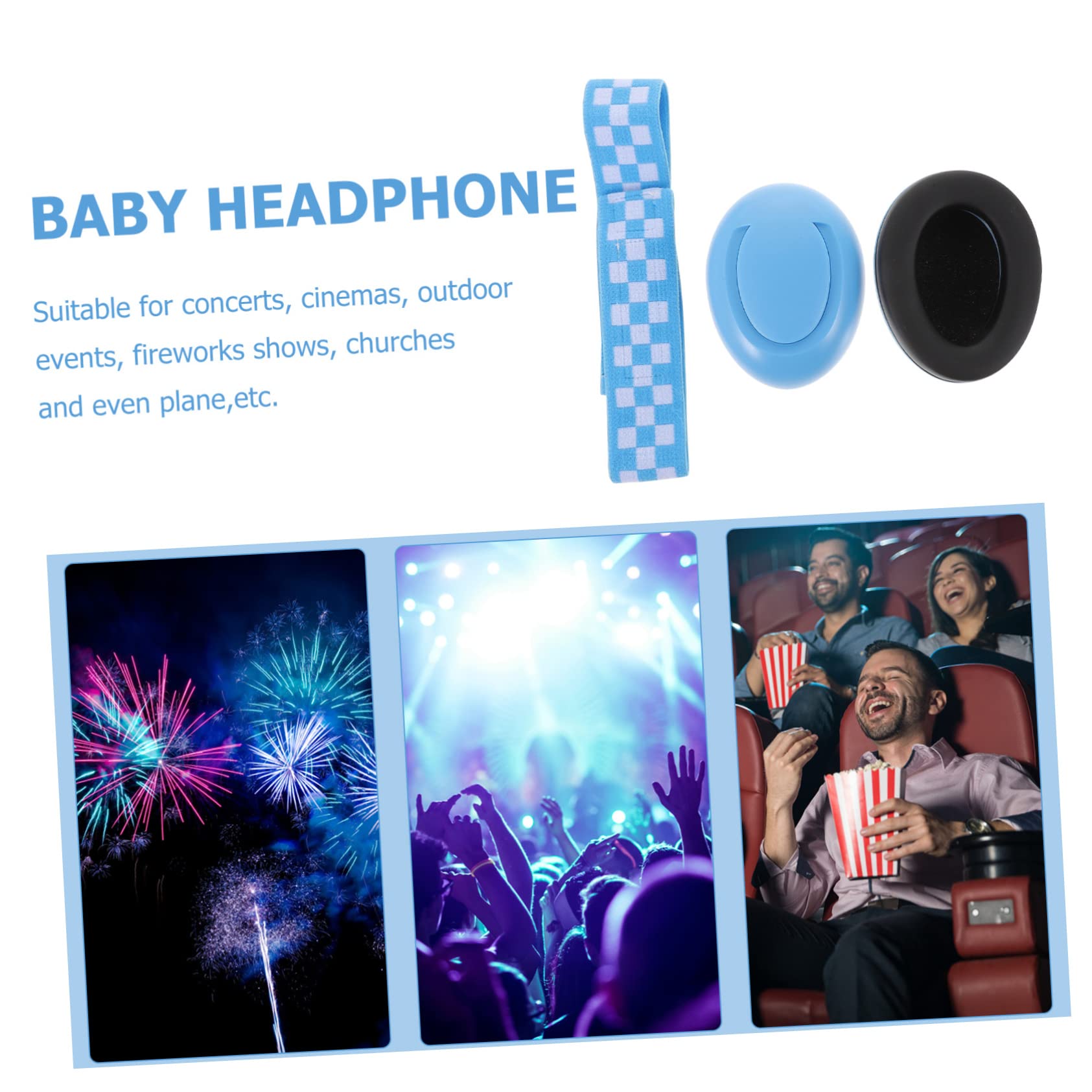 Abaodam 4 Sätze Baby-ohrenschützer Baby-kopfhörer Geräuschunterdrückender Ohrenschützer Noise-cancelling-kopfhörer Kopfhörer Für Babys Gehörschutz Für Babys Lärmminderung Schwamm Gummiband