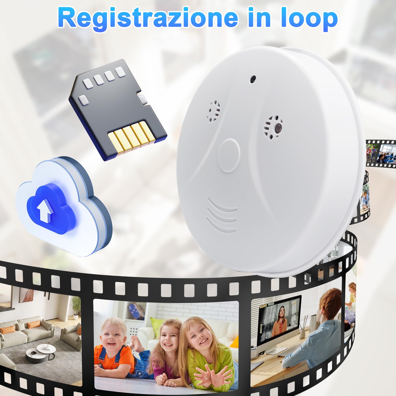 CYI Telecamera Nascosta Spia 5G/2.4G, Microcamera Spia Invisibile con Audio HD 1080P,Mini Videocamera di Sorveglianza da Interno WiFi con Visione Notturna per Interno