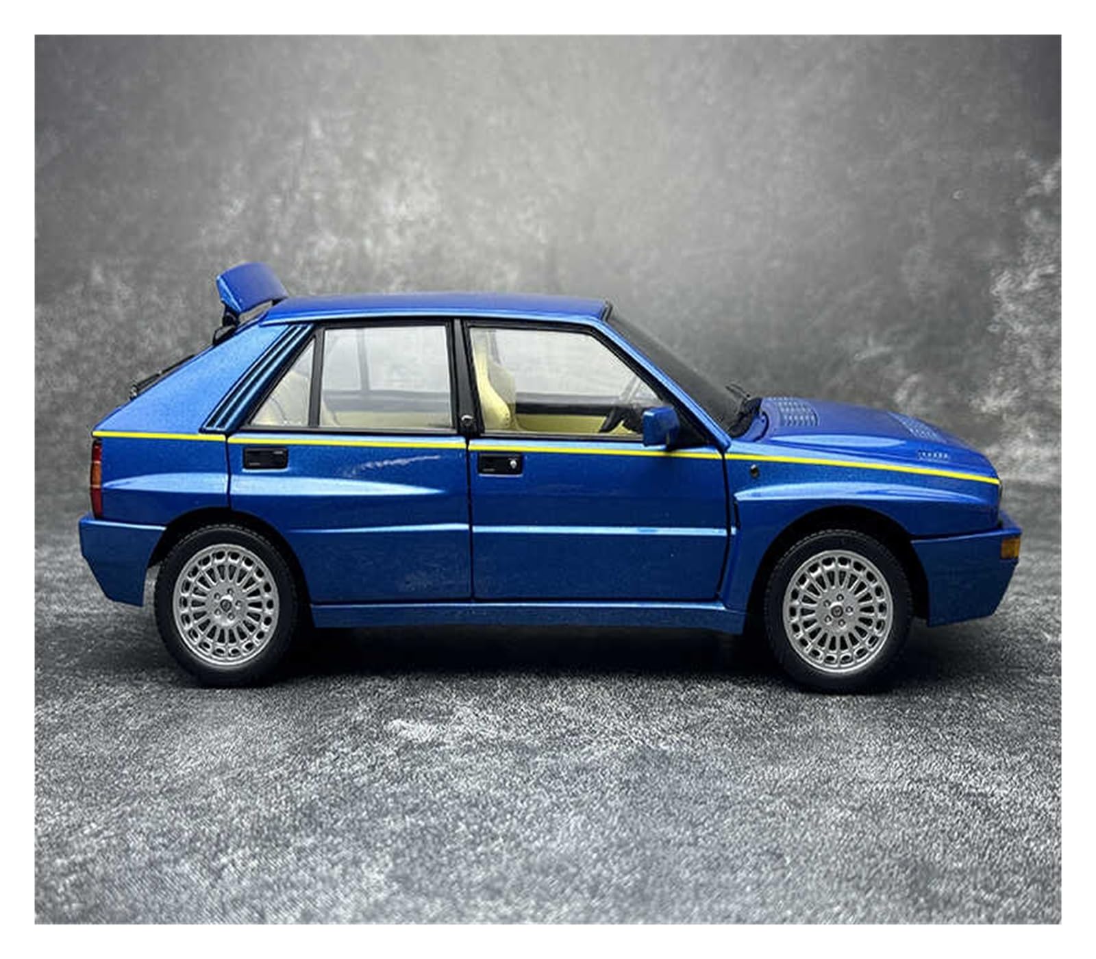 Modello Auto Metallo Scala Replica 1 18 Per Lancia Delta HF Integrale Miniatura Dettagliata Auto Da Collezione Modello In Metallo Riproduzione Hobby Veicoli Giochi Set(Blu)