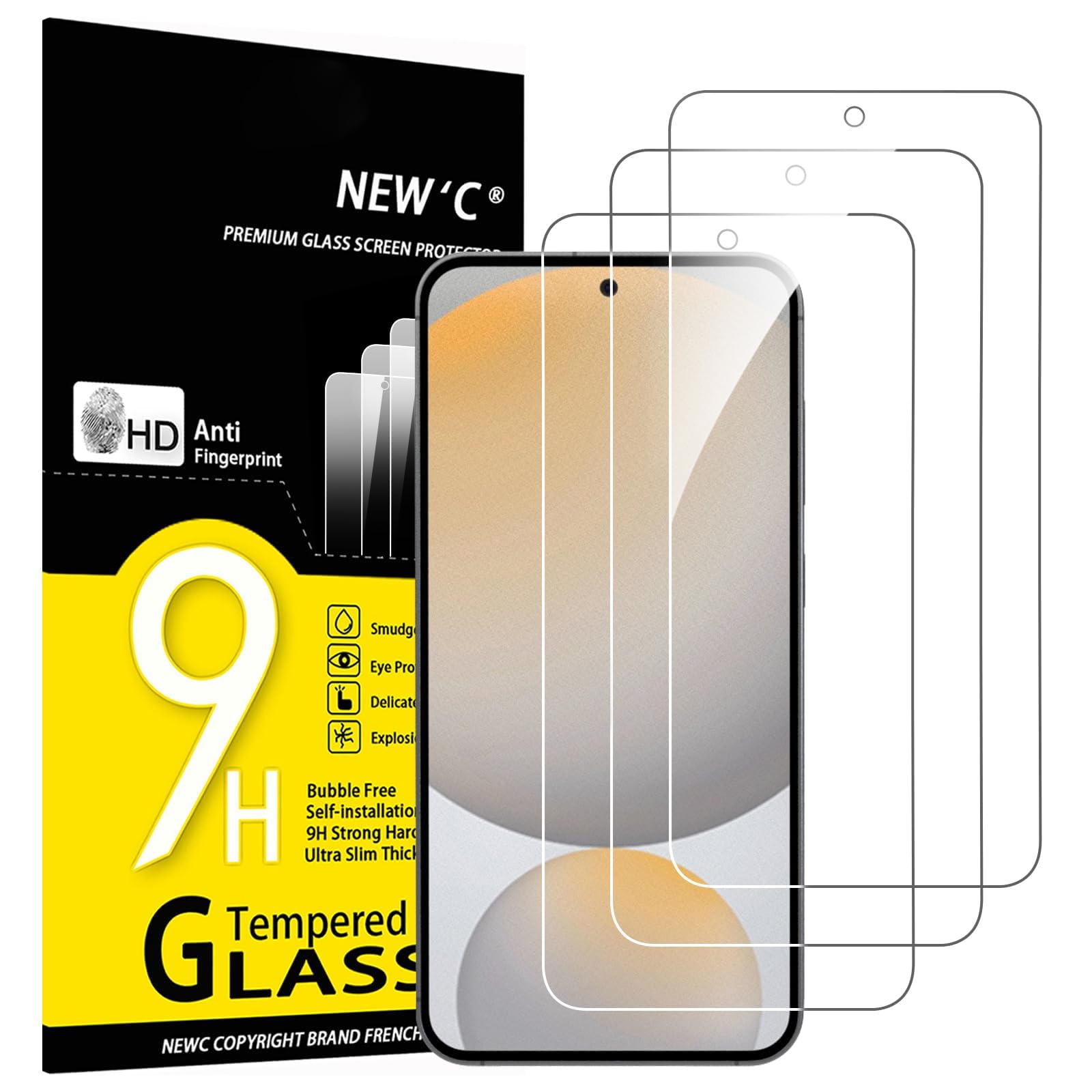 NEW'C for Samsung Galaxy S24 FE 5G Screen Protector Tempered Glass