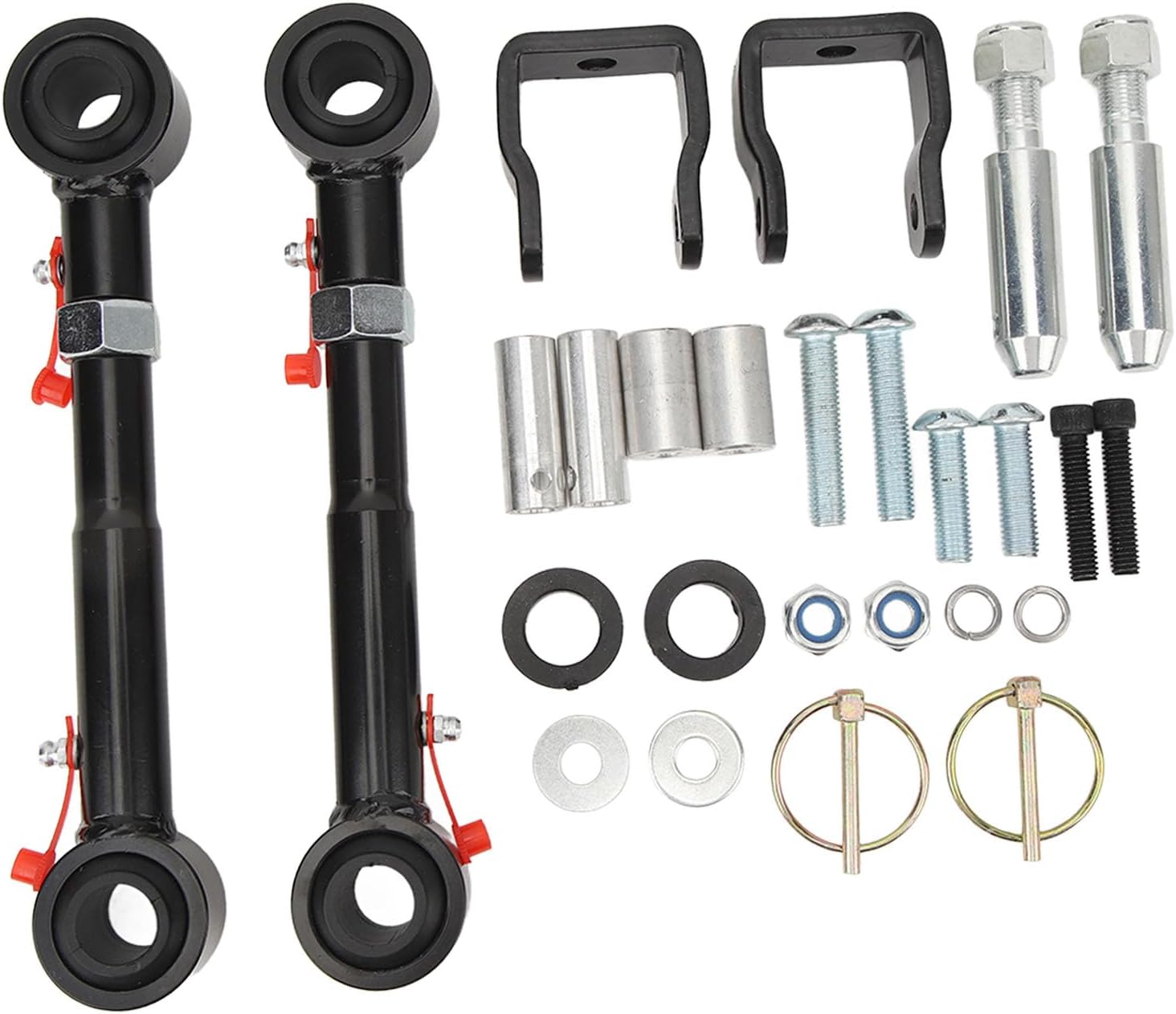 Front Swaybar Quicker Disconnect System with 2.5in to 6in, Adjustable Quicker Disconnect Sway Bar Links Compatible with TJ JKS 1997 to 2006