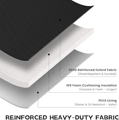 Miniatura 4 de MEXS Lonchera para niños y niñas, lonchera aislada para niños y niñas, bolsa enfriadora de almuerzo para la escuela, doble aislamiento portátil y