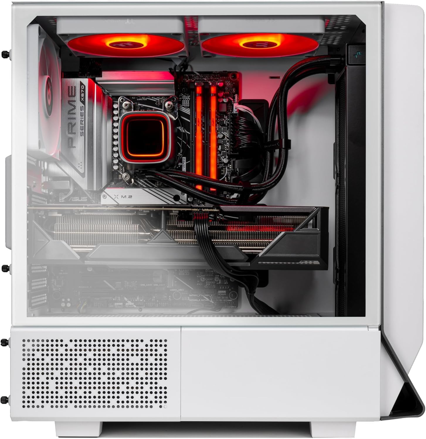 Skytech Omega Gaming PC Desktop, Intel i7 14700F 2.1 GHz (5.3GHz Turbo), NVIDIA RTX 5070 12GB, 2TB Gen4 NVMe SSD, 32GB DDR5 RAM 6000 RGB, 850W Gold ATX 3 PSU, 360mm ARGB AIO, Wi-Fi, Win 11