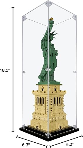 Miniatura 6 de SONGLECTION vitrina acrílica compatible con la estatua de la libertad de Lego #21042, vitrina a prueba de polvo (solo caso) (juegos de LEGO no están