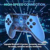 Vista 2 de TOPAD Ymir Wireless Remote for PS4 Controller,Blue Gamepad Control for Playstation 4 Controller, Upgraded Elite Pa4 Controllers with Vibration