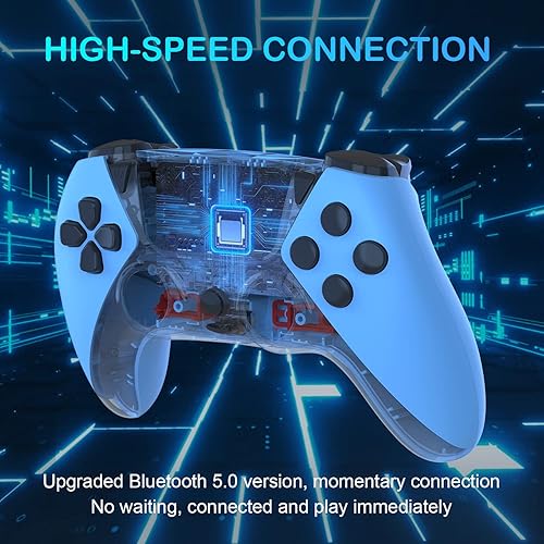 Miniatura 2 de TOPAD Ymir Wireless Remote for PS4 Controller,Blue Gamepad Control for Playstation 4 Controller, Upgraded Elite Pa4 Controllers with Vibration,