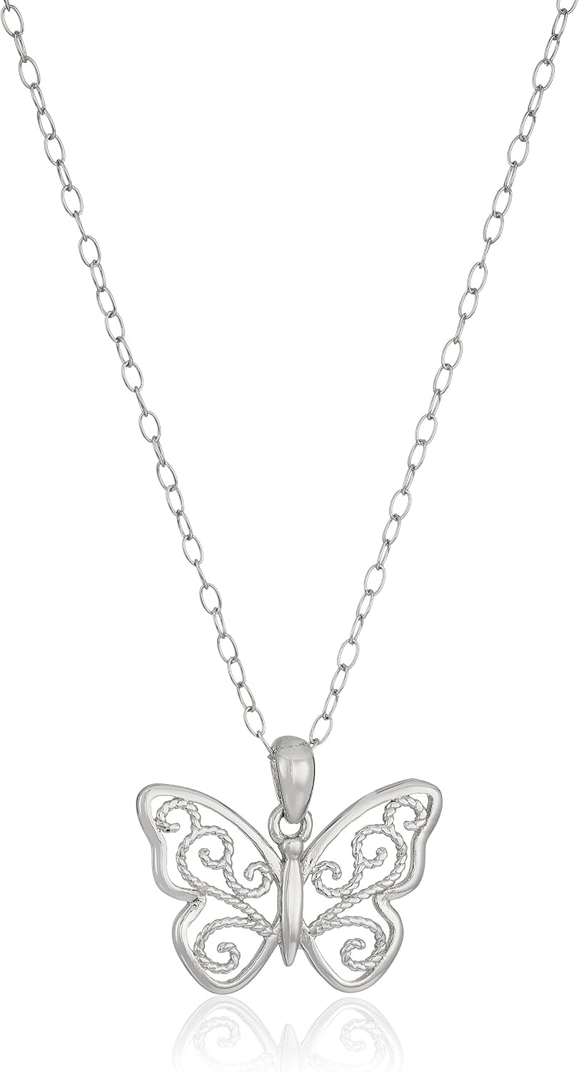 Amazon Collection Sterling Silver Filigree Pendant Necklace