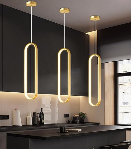 Miniatura 30 de Candelabros LED modernos para entrada de vestíbulo, techo alto, lámparas de escalera largas, regulables, montaje empotrado, alto recibidor,