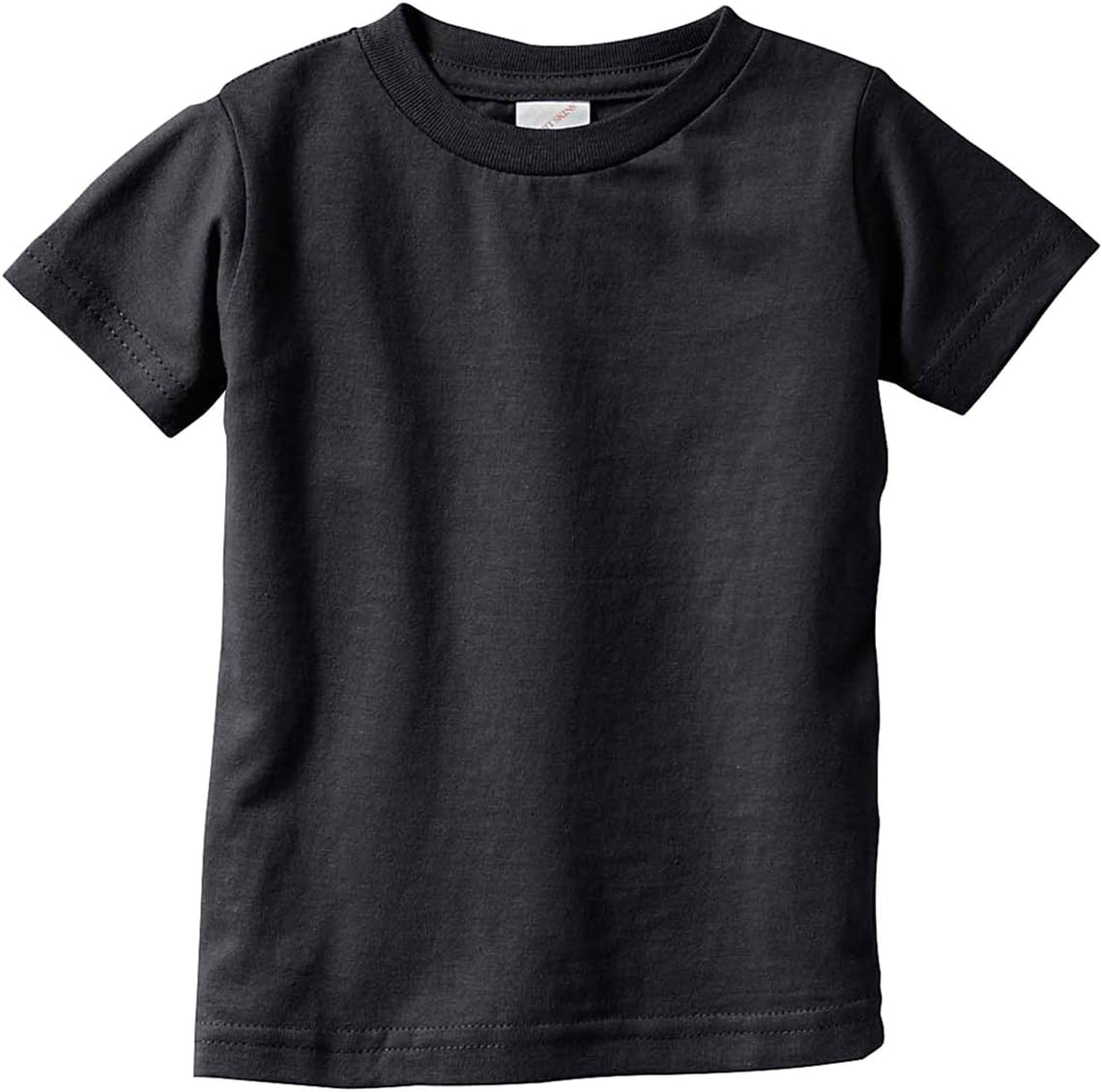 Rabbit Skins Little Boy's Jersey Short Sleeve T-Shirt, BLACK, 12 Months
