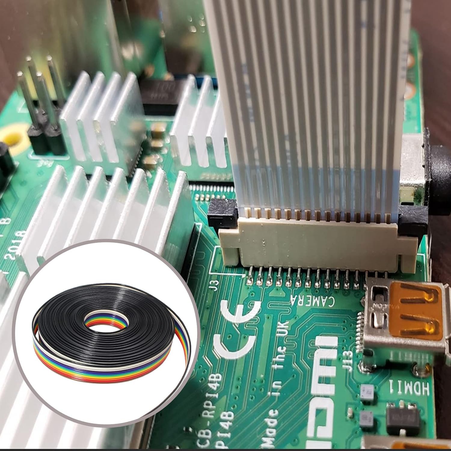 2 Pieces Ribbon Cable, IDC Ribbon Cable 10 Pins, 1.27 mm Rainbow Color Flat Cable, for 2.54 mm Connectors (10 m) image 5