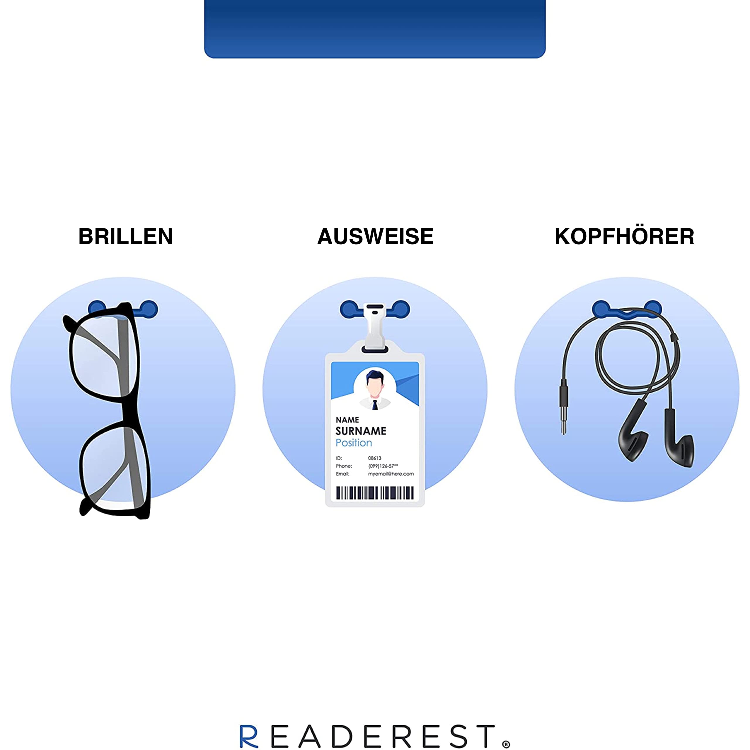 Readerest Magnetische Brillenhalter, hergestellt in den USA, 2 Stück