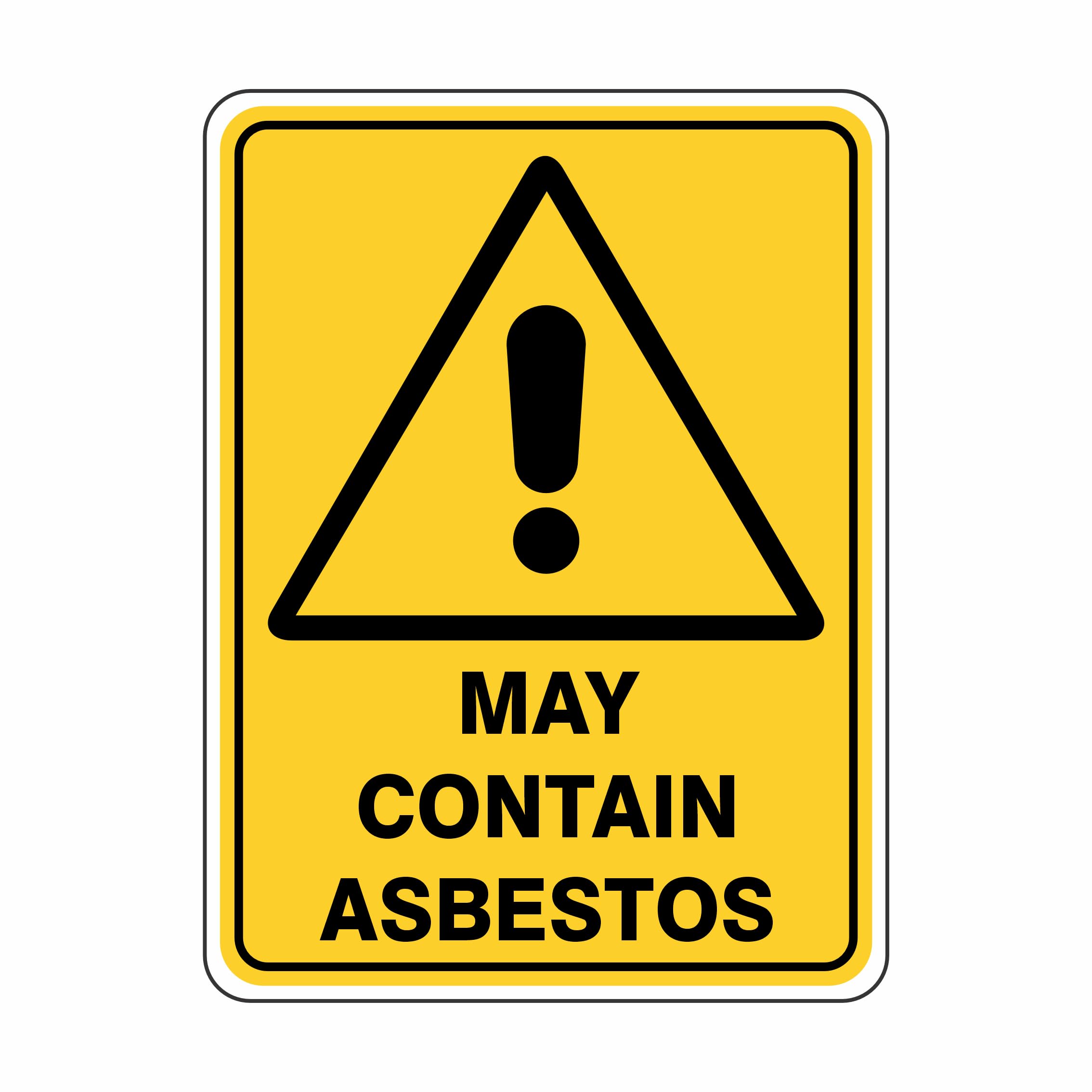 May Contain Asbestos Warning Signs Metal Tin Sign 8 x 12 inch for Industrial & Commercial