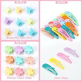 auroray Hair Accessories for Girl, 1543 Pcs Elastic Hair Rubber Bands Set 20 Colors Elastic Hair Ties with Organizer Box Cotton Baby Hair Ties, Hair Tail Tools, Rat Tail Comb, Butterfly Hair Clips