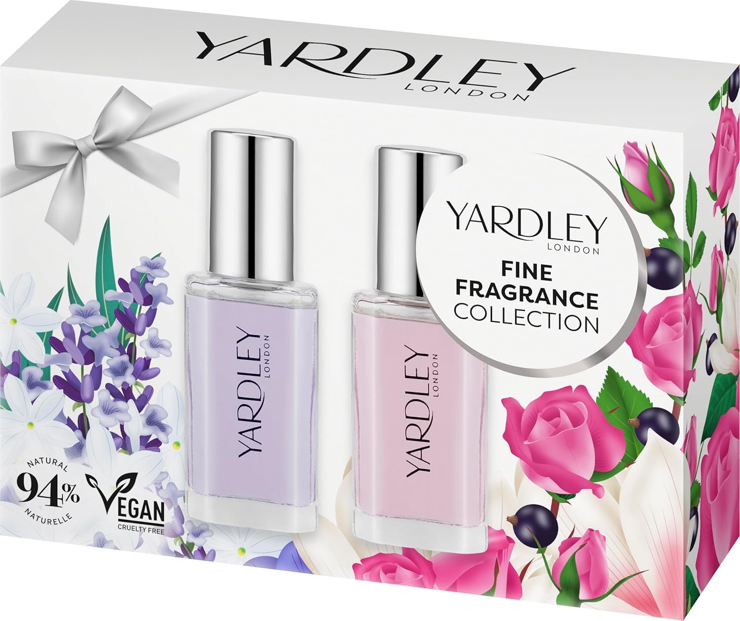 YardleyLondon Modern Classic Florals Mini Fragrance Collection, Showcasing Elegant Floral Scents for a Fresh and Sophisticated Aroma Experience 2x10ml