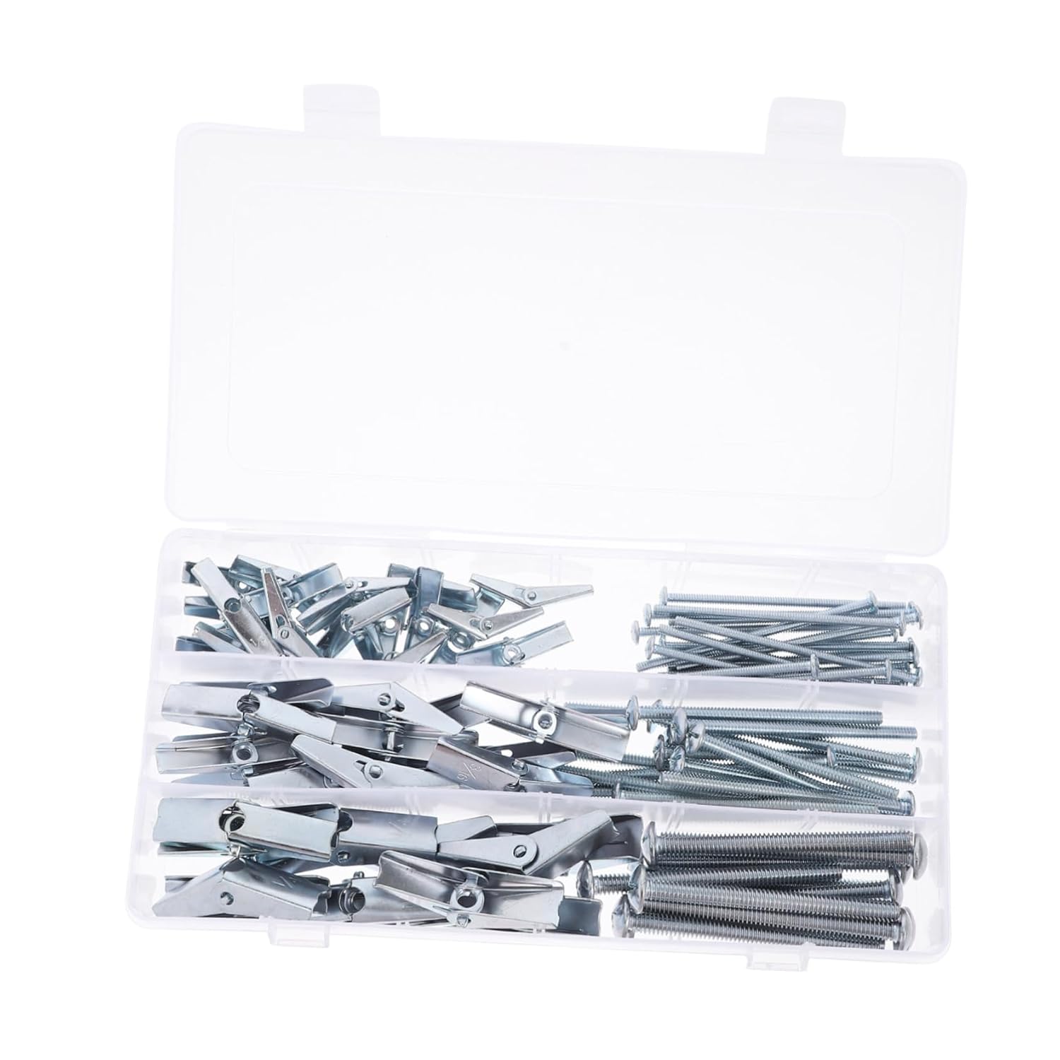 48pcs Heavy Duty Drywall Toggle Bolt Wing Nut Kit Versatile Hollow Wall Anchors for Secure Installation Toggle Anchors for Drywall Hollow Bricks Easy Setup