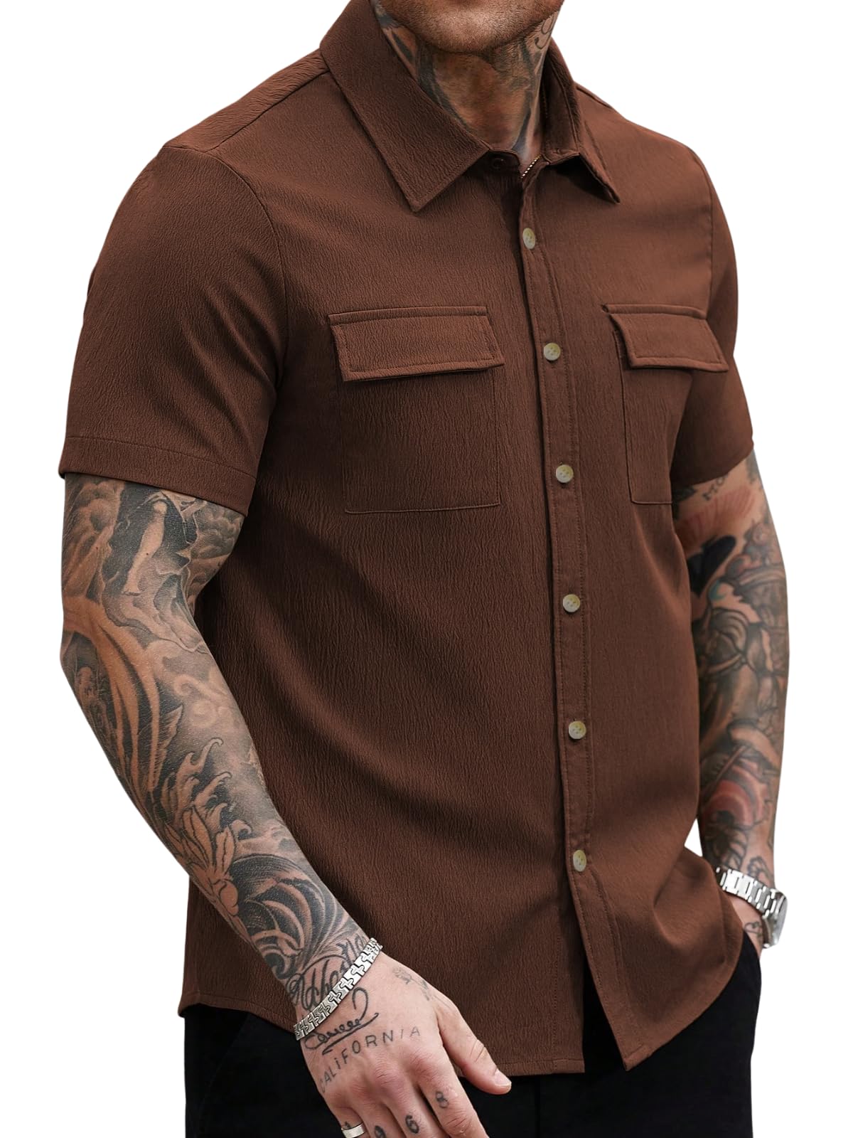 greciilooks Shirt for Man | Classic Summer Shirt for Man | Men's Regular Fit Soft Cotton Blend Casual Shirts with Button Closure-picture-26