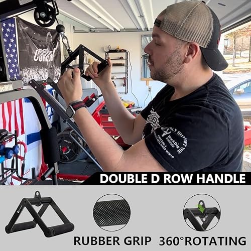 Miniatura 2 de Juego de accesorios para máquina de cable, accesorios desplegables LAT para máquina de peso, accesorios para gimnasio en casa